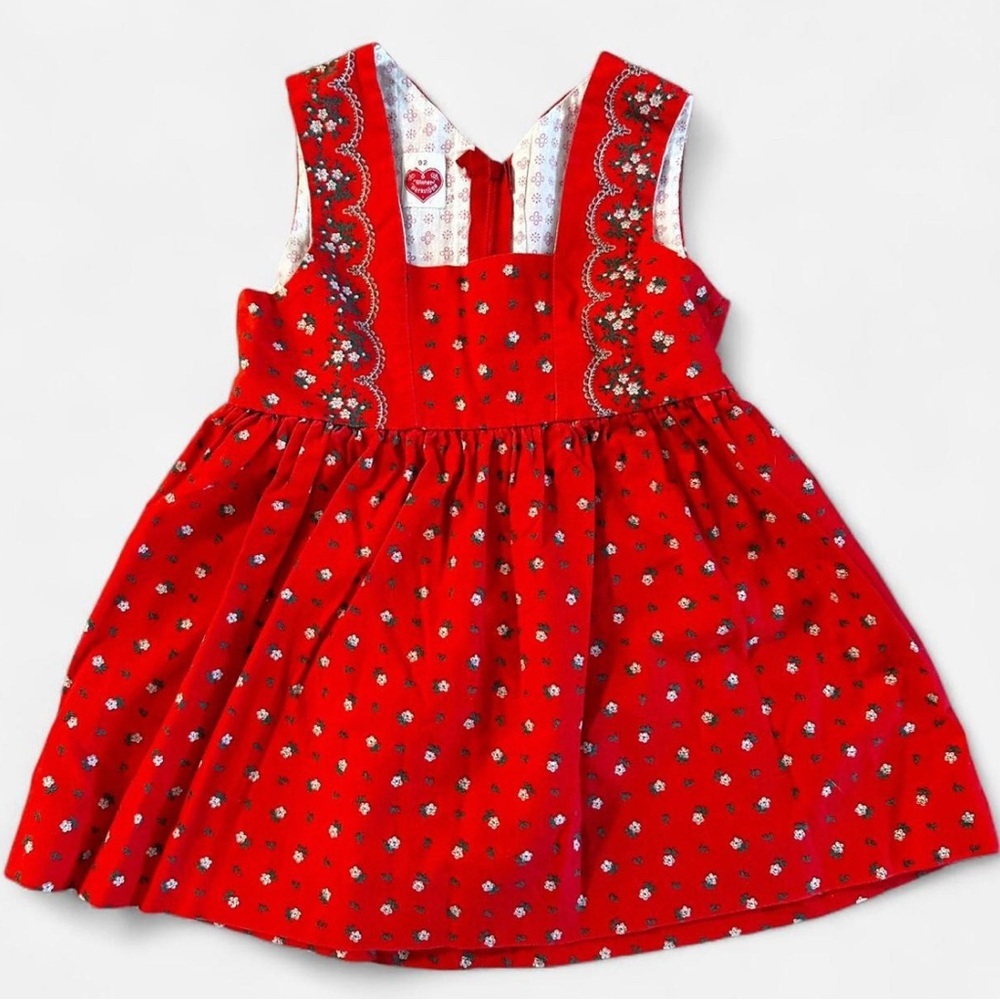 Vintage Rare Wiener Werkstätte Red and white dress